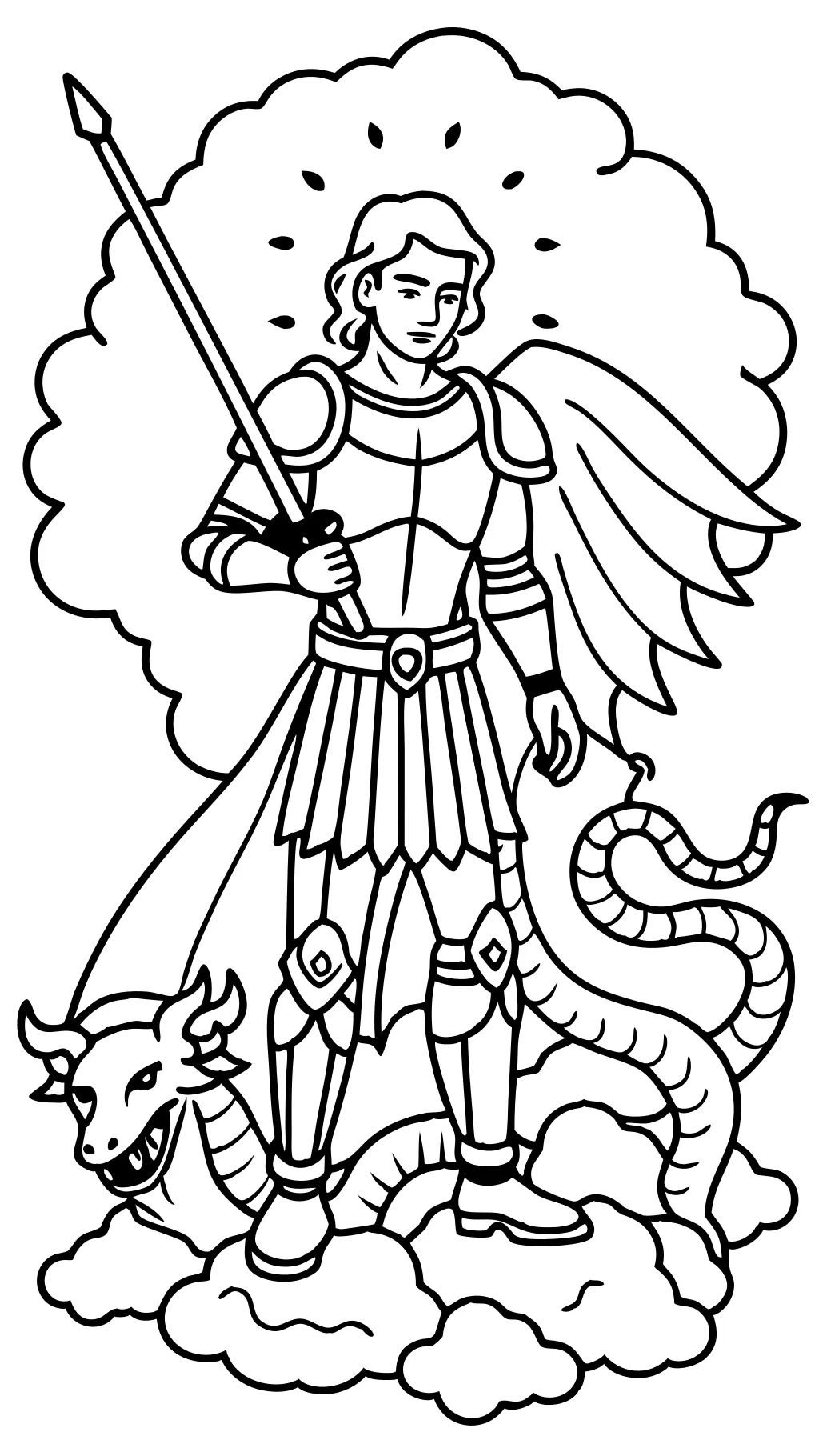 Página para colorear de Saint Michael